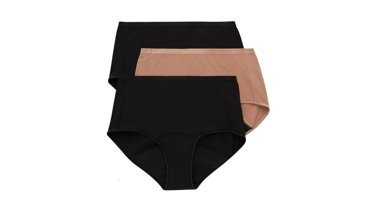 Hanes Women's Comfort, Period. Briefs, Super Leak Post-partum & Period