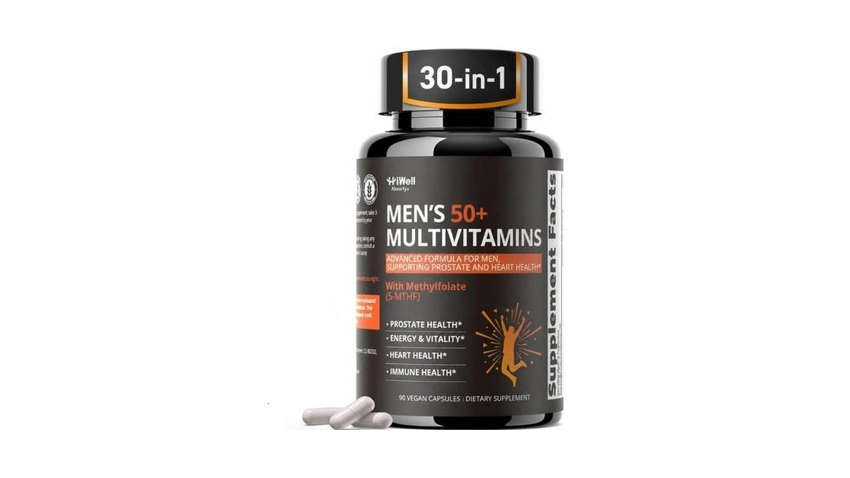 Multivitamin For Men Over 50 W/coq10, Methylfolate, Saw Palmetto, 90