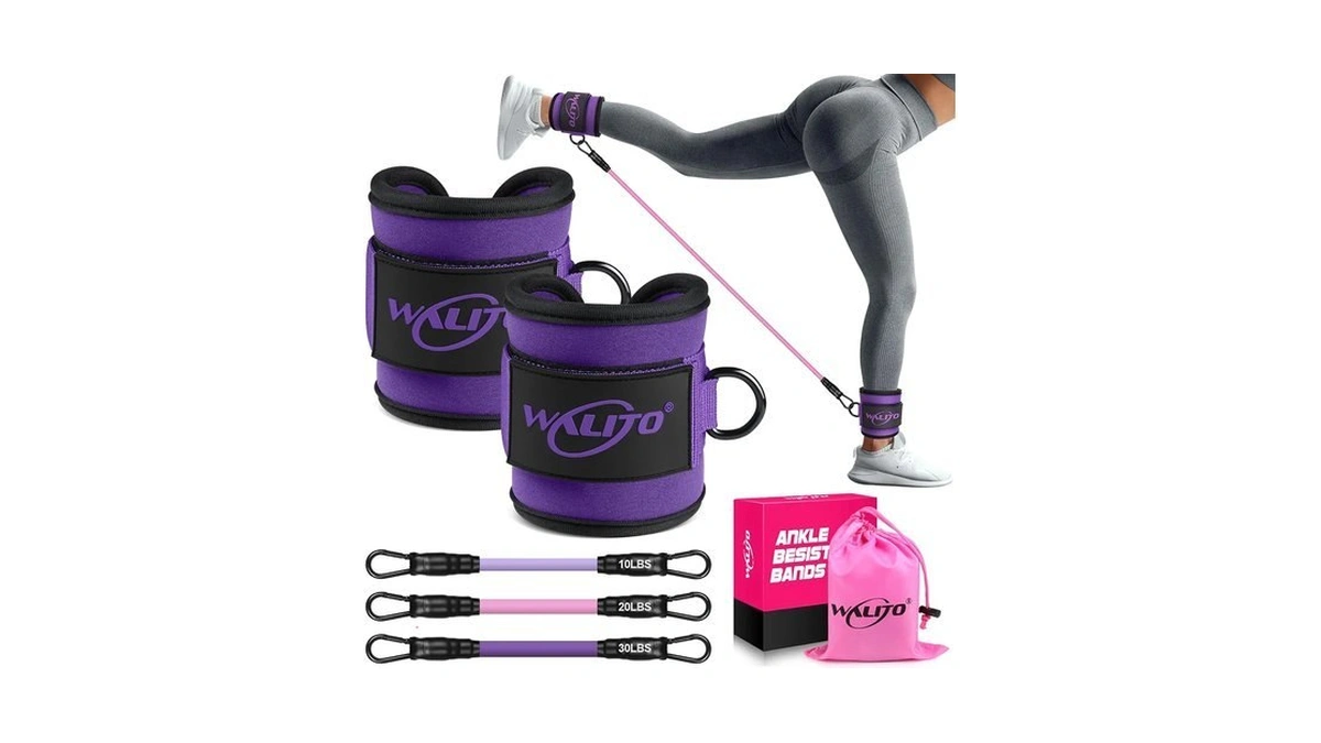 Walito Ankle Resistance Bands With Cuffs, Ankle Bands For Working