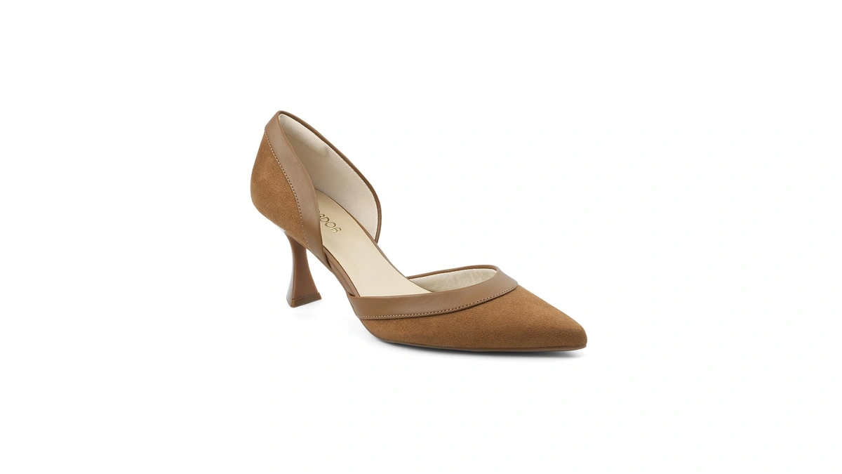 Jenn Ardor Women's Pumps Low Heels Pointed Closed Toe Kitten