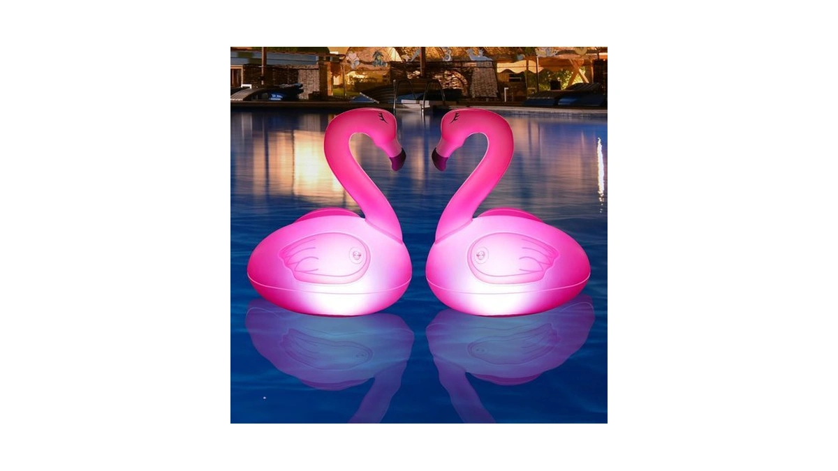 Toodour Floating Pool Lights, 2 Pack Solar Flamingo Pool Lights