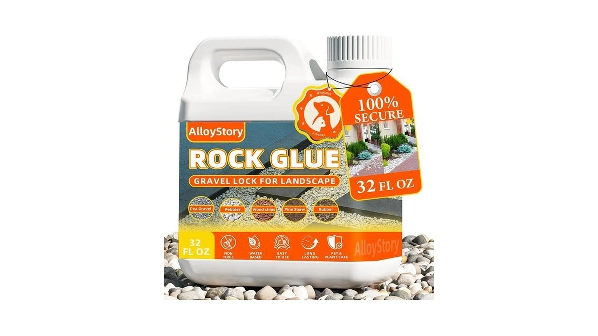 32oz Rock Glue For Landscaping, Strong Pea Gravel Binder &