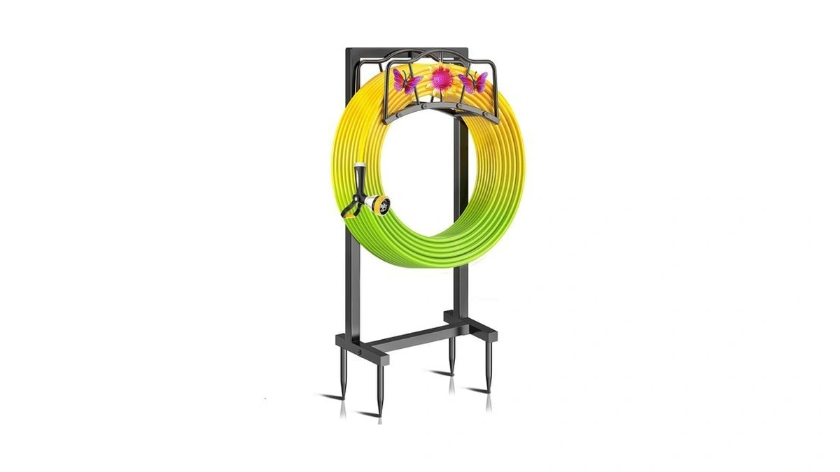 Gouisalin Garden Hose Holder, Heavy Duty Metal Water Hose Holders