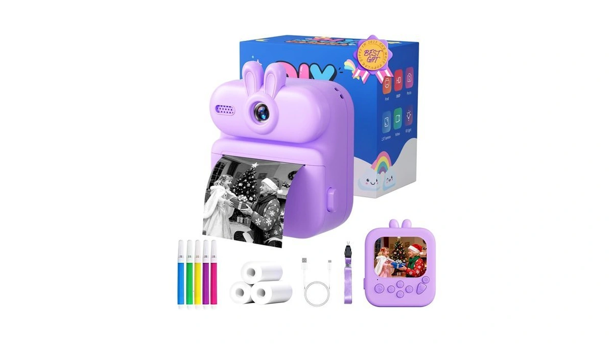 Instant Print Camera For Kids: Gleeglee 1080p Kids Camera Instant