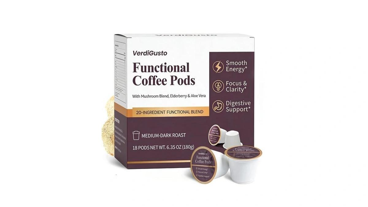 Mushroom Coffee Pods, Medium-dark Roast Arabica Coffee With 14-mushroom Blend,