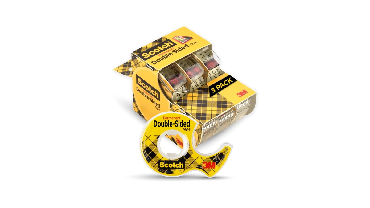 Scotch Double-sided Tape, 1/2 In X 250 In (12.7 Mm