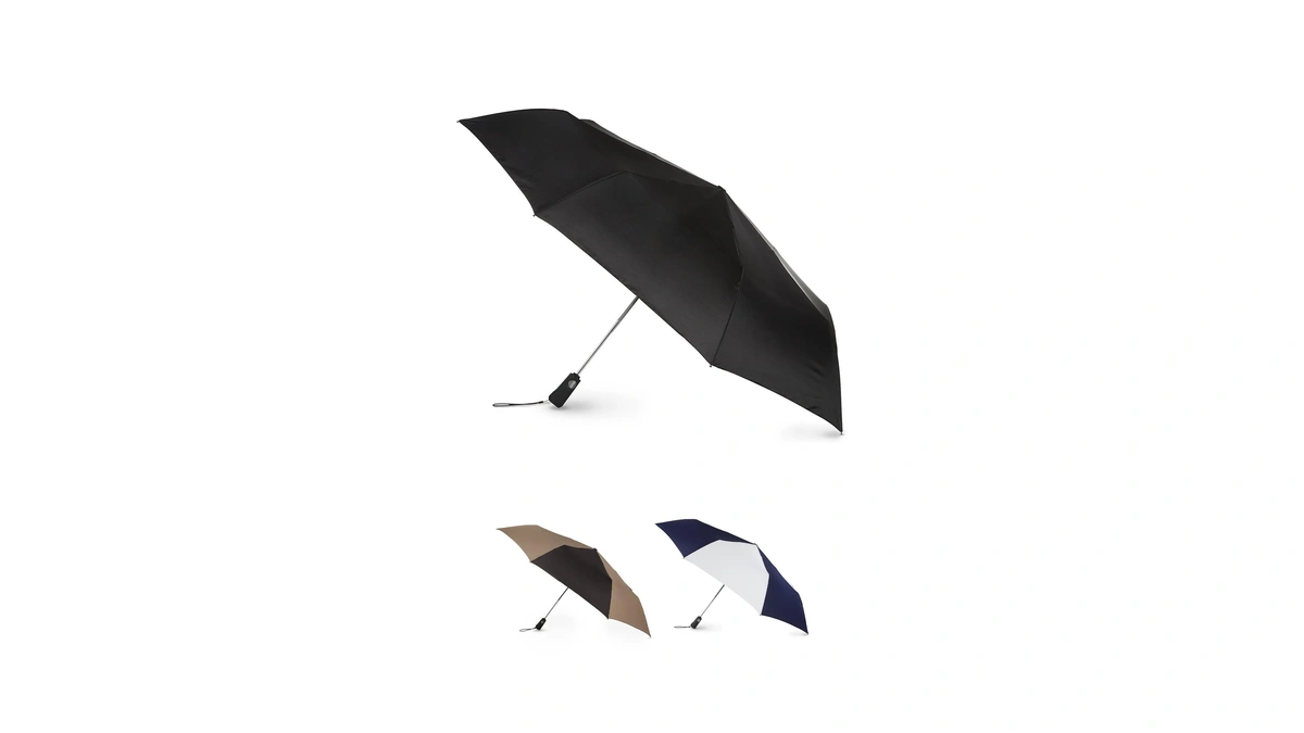 Totes Auto Open/close Windproof Compact Large Golf Umbrella With Uv