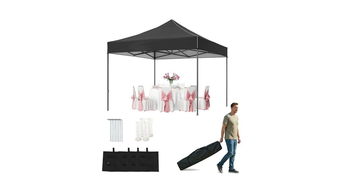 Aoxun 10x10 Pop Up Canopy, Outdoor Canopy With Carry Bag,