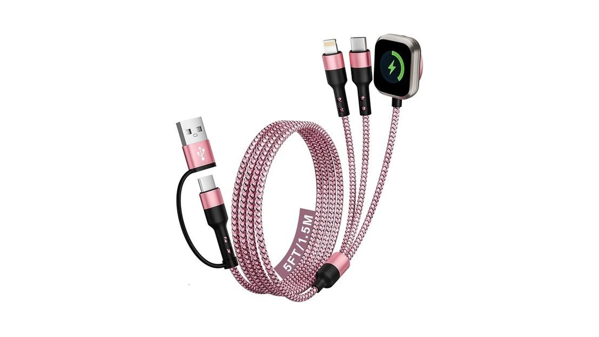 Travel Essentials, 3 In 2 Multi Charging Cable Usbc Multiple