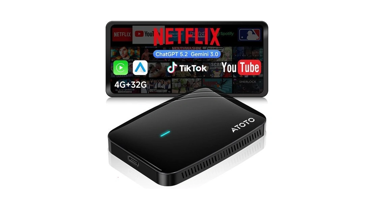 Atotoselect Wireless Carplay&android Auto Adapter Magic Ai Box 4gb+32gb