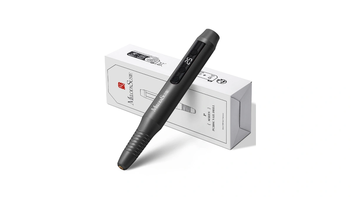 Melodysusie Pen-shaped Portable Cordless Nail Drill,pc180g 25000rpm Rechargeable Electric File