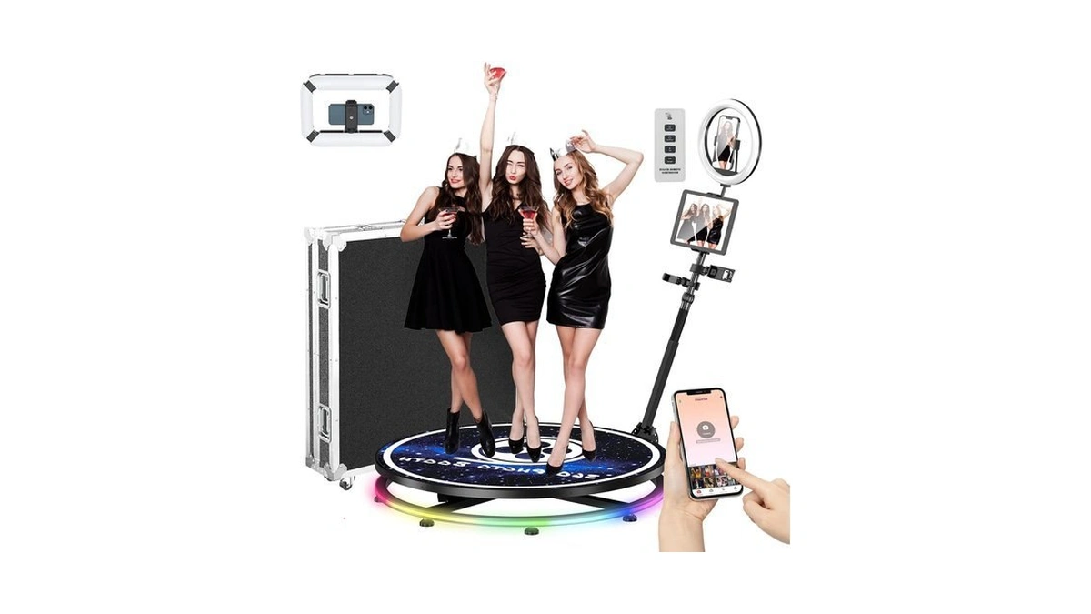 360 Photo Booth 31.5" Machine With Flight Case+ Extra Free