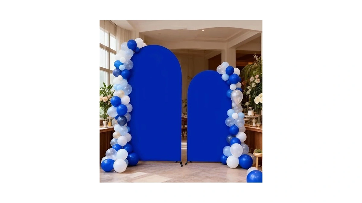 6ft+7.2ft Royal Blue Arch Backdrop Cover Arch Covers Stretchy Backdrop