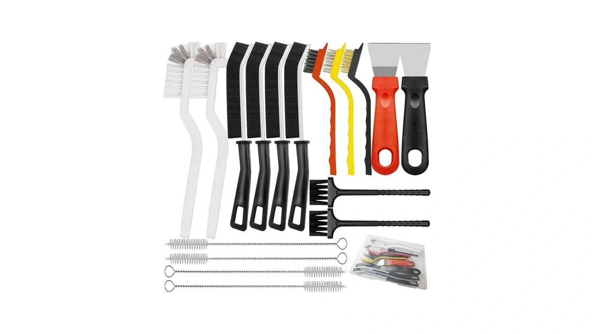 18pcs Crevice Cleaning Brush Hard Bristle Scrub Brushes For Gaps