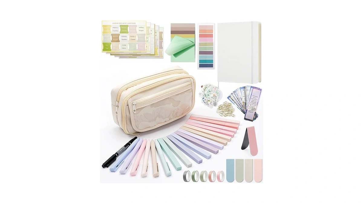 Vienrose Bible Journaling Kit, Bible Study Supplies, Book Annotation Kit,