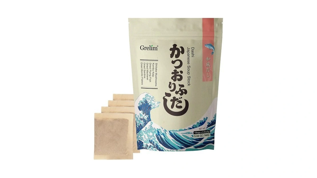Grelim Dashi Stock Japan Dashi Soup 18 Packets, Natural Domestic