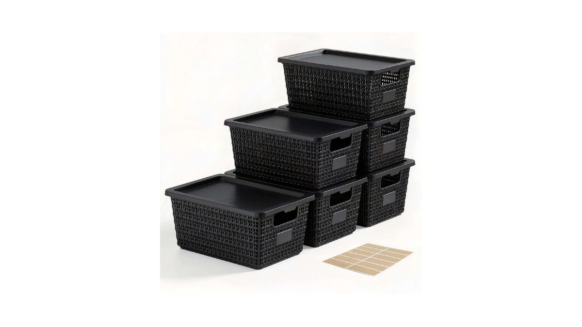 Storage Bins With Lids | Plastic Storage Baskets With Lids