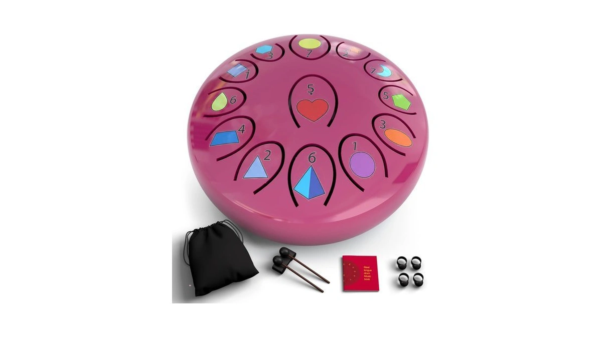 Rain Drum For Outside Garden, Steel Tongue Drum 6.8 Inch
