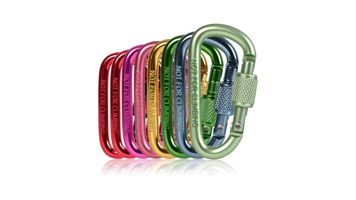Carabiner Clip, Key Hooks For Keychain Aluminum D Ring Shape