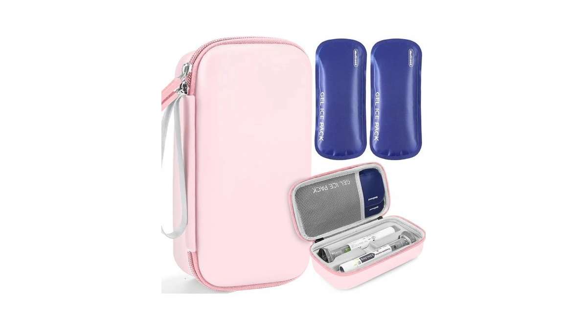 Medineed Pu Insulated Travel Case For 2 Mounjaro & Zepbound