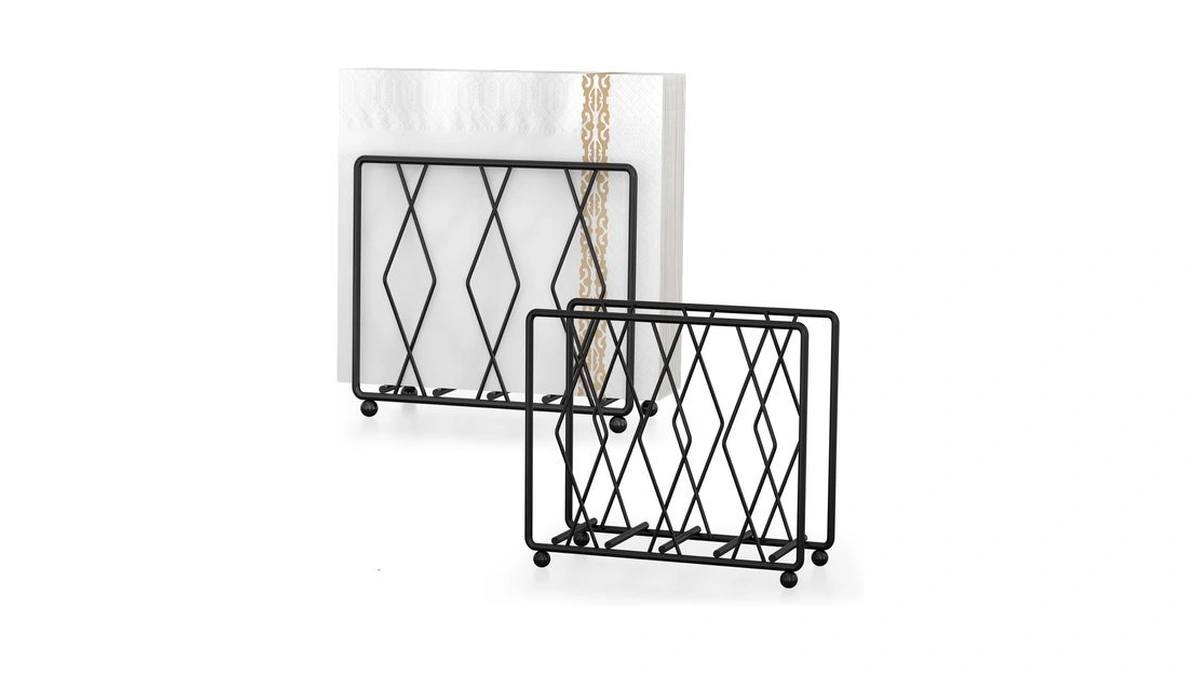 Lwsff Napkin Holder For Table, 2 Pack Modern Metal Napkin