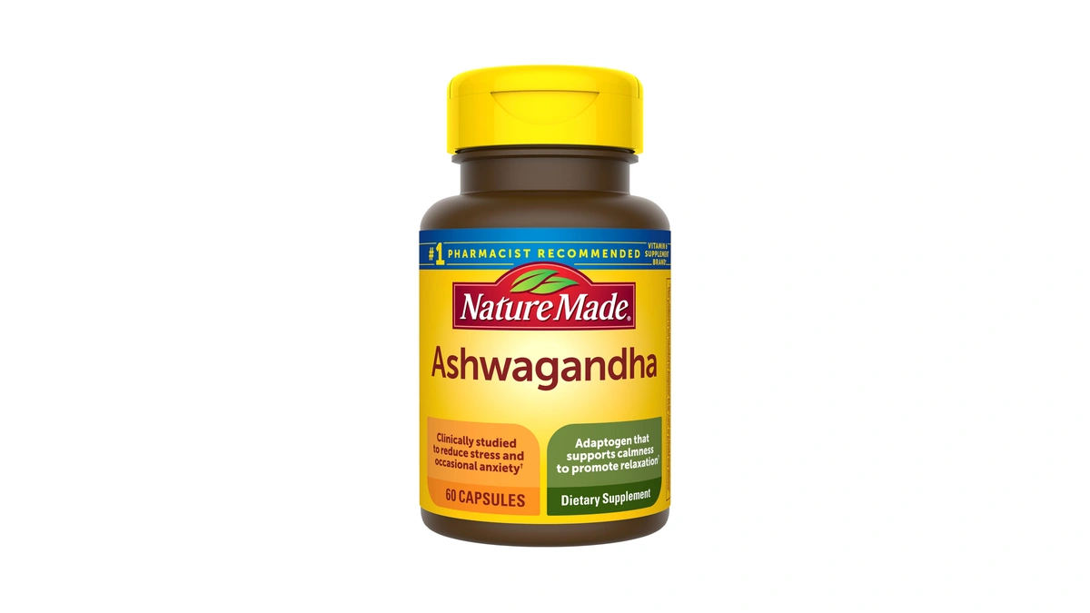Nature Made Ashwagandha Capsules 125mg For Stress Support, 60 Capsules