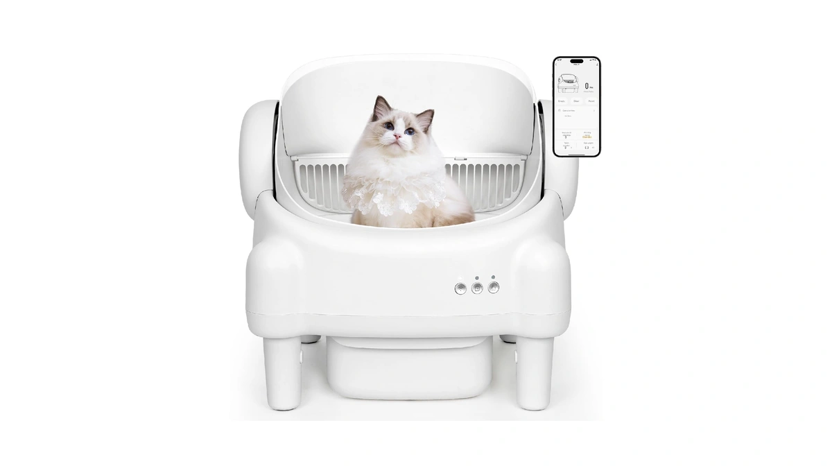 Ovesong Automatic Cat Litter Box,self Cleaning Litter Box For Multiple