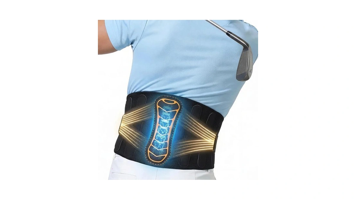 Lvmevis® Men's Golf Back Brace For Lower Back, 7 Reinforced