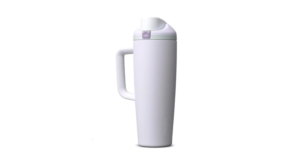 Owala Freesip Tumbler Stainless Steel Water Bottle 30 Oz Open