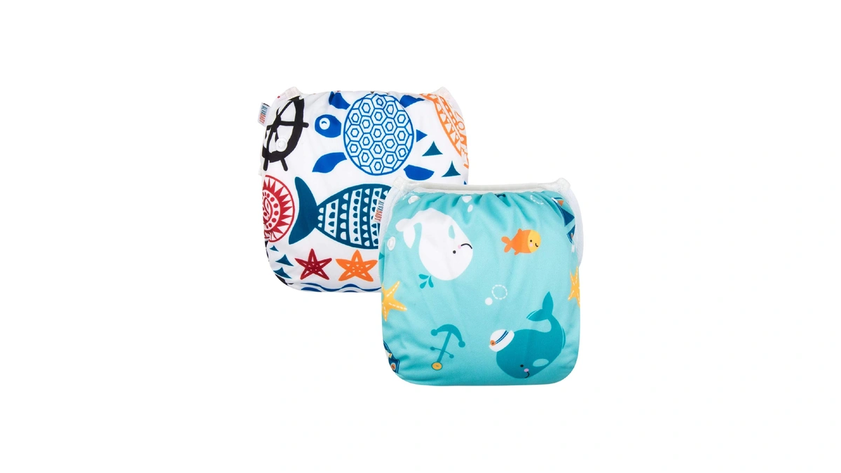 Alvababy 2pcs Large Swim Diapers Baby & Toddler Snap One