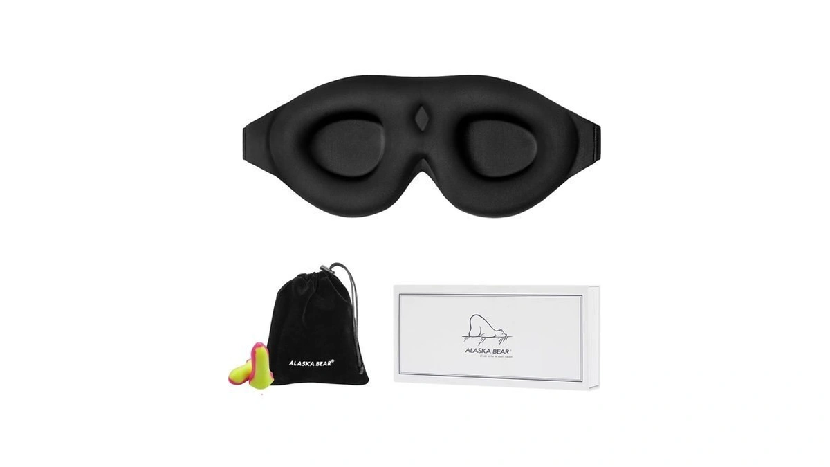 Alaska Bear Sleep Mask Memory Foam Contoured Eye Cups For