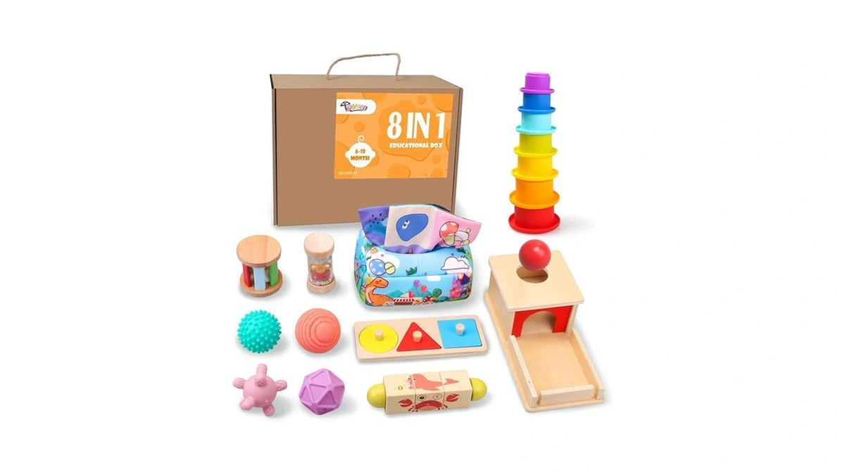 Montessori Toys For Babies 6-12 Months,1 Year Old,8 In 1