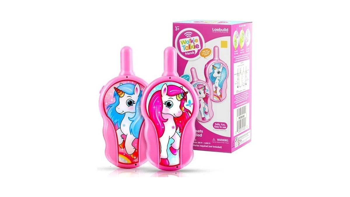 Laebuild Kids Walkie Talkies 2 Pack, Unicorn Two Way Radio