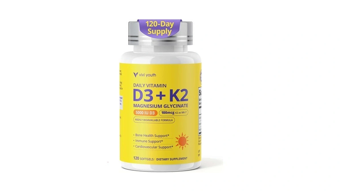 Vivi Youth Vitamin D3 K2 5000 Iu, Enhanced With Magnesium