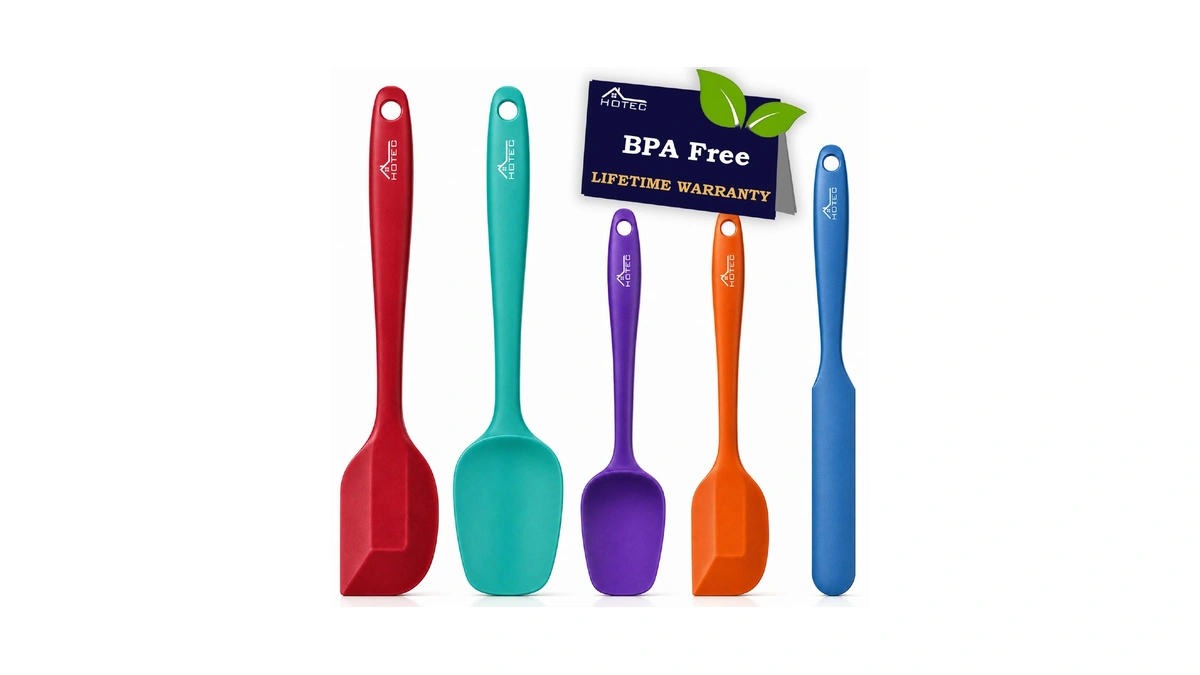 Hotec Heat Resistant 600β Food Grade Silicone Rubber Spatula Set