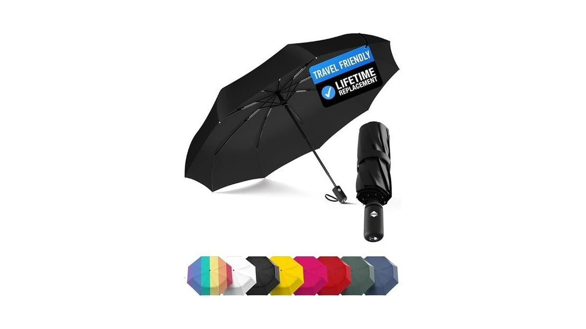 Rain-mate Windproof Compact Umbrellas For Rain - Strong Reinforced Fiberglass