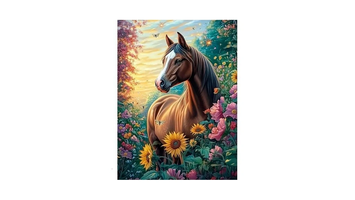 Arttoplus Horse Diamond Art Kits For Adults Beginner 12x16 Inch