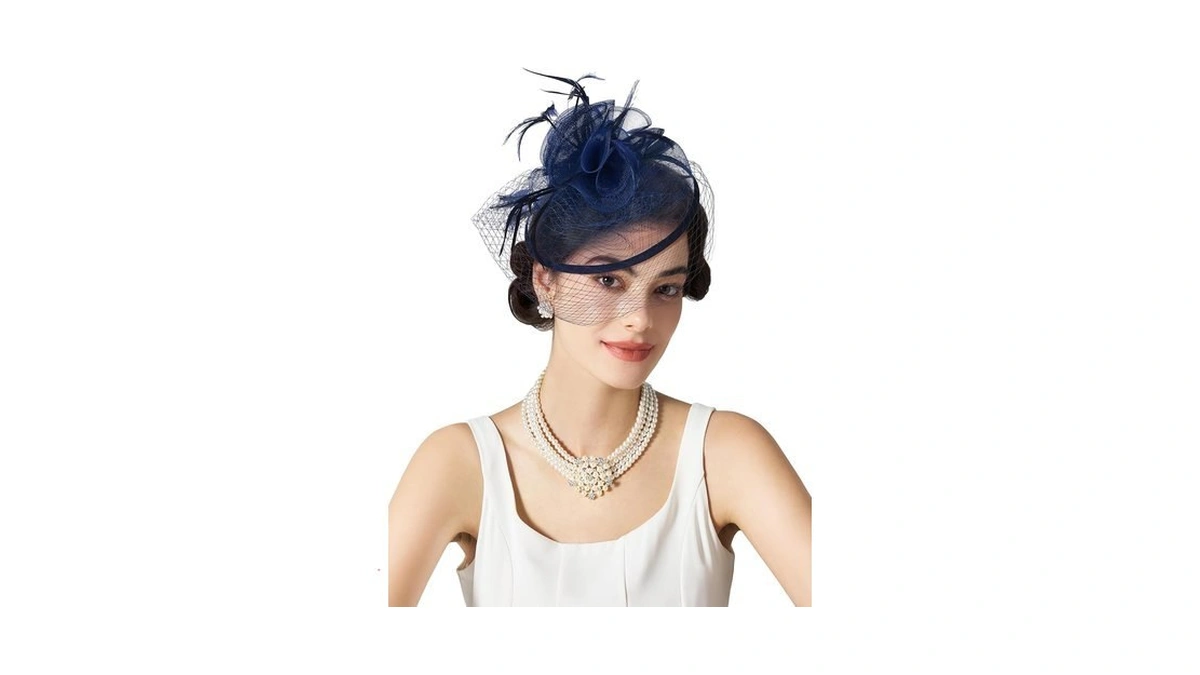 Fascinators Hats For Women, Tulle Flower Kentucky Tea Party Hats