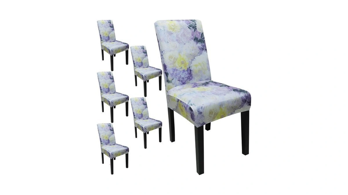 Jqinhome Pattern Chair Covers For Dining Room Set Of 6,