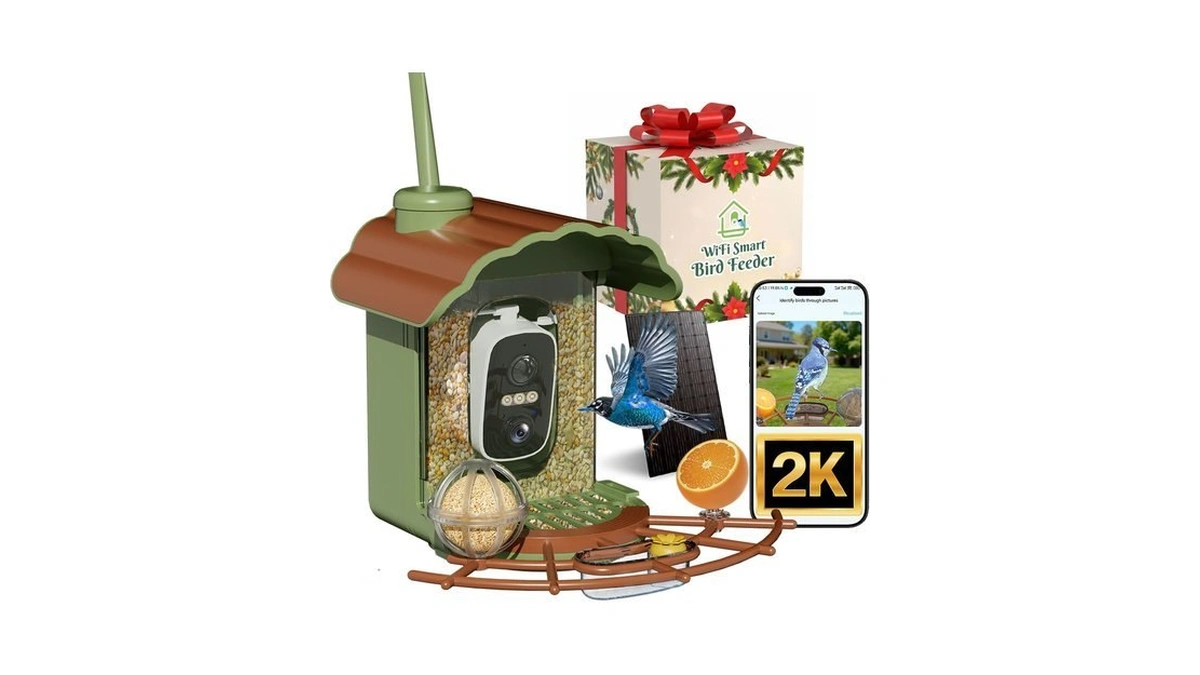 Smart Bird Feeder With 2k Camera: Wireless Wild Bird Feeder