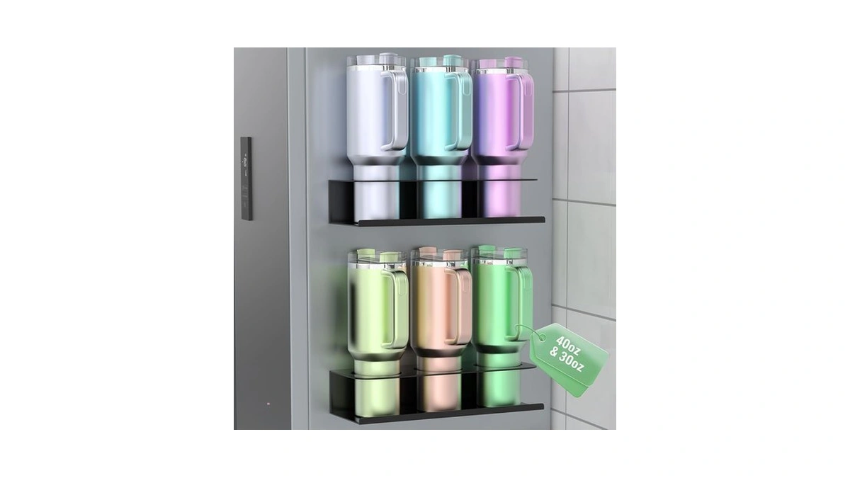 Polrai 2 Pack Magnetic Stanley Cup Holder For Fridge, Water