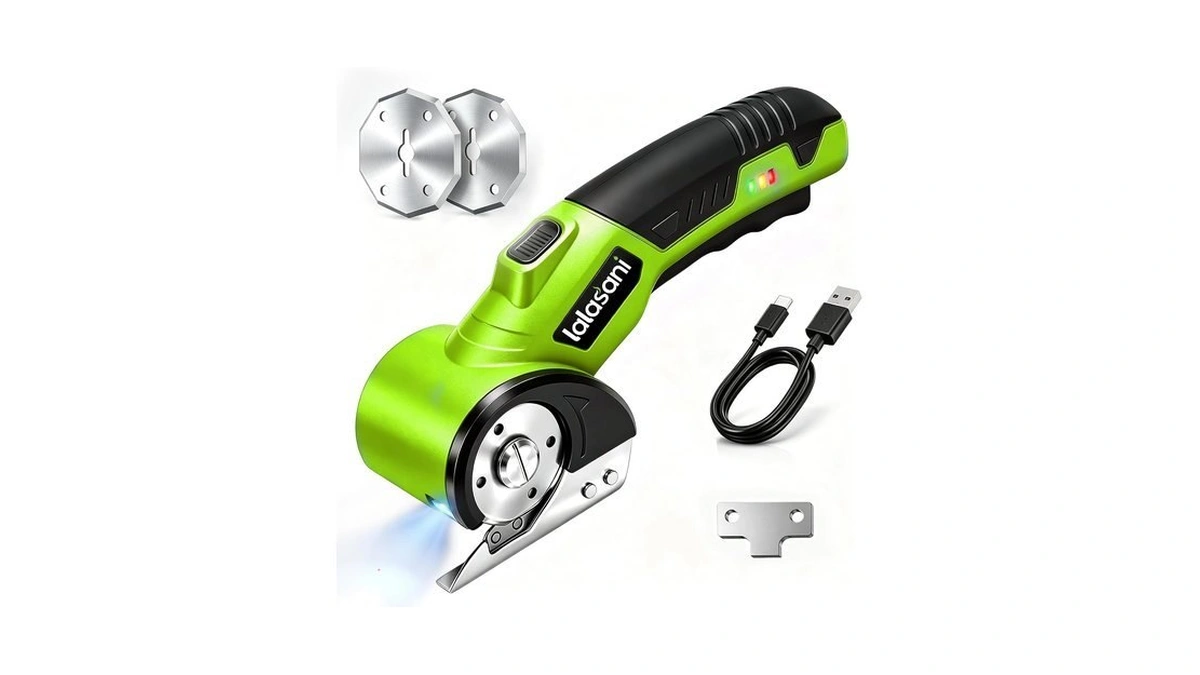Cordless Electric Box Cutter For Cardboard, Automatic Scissors, Green