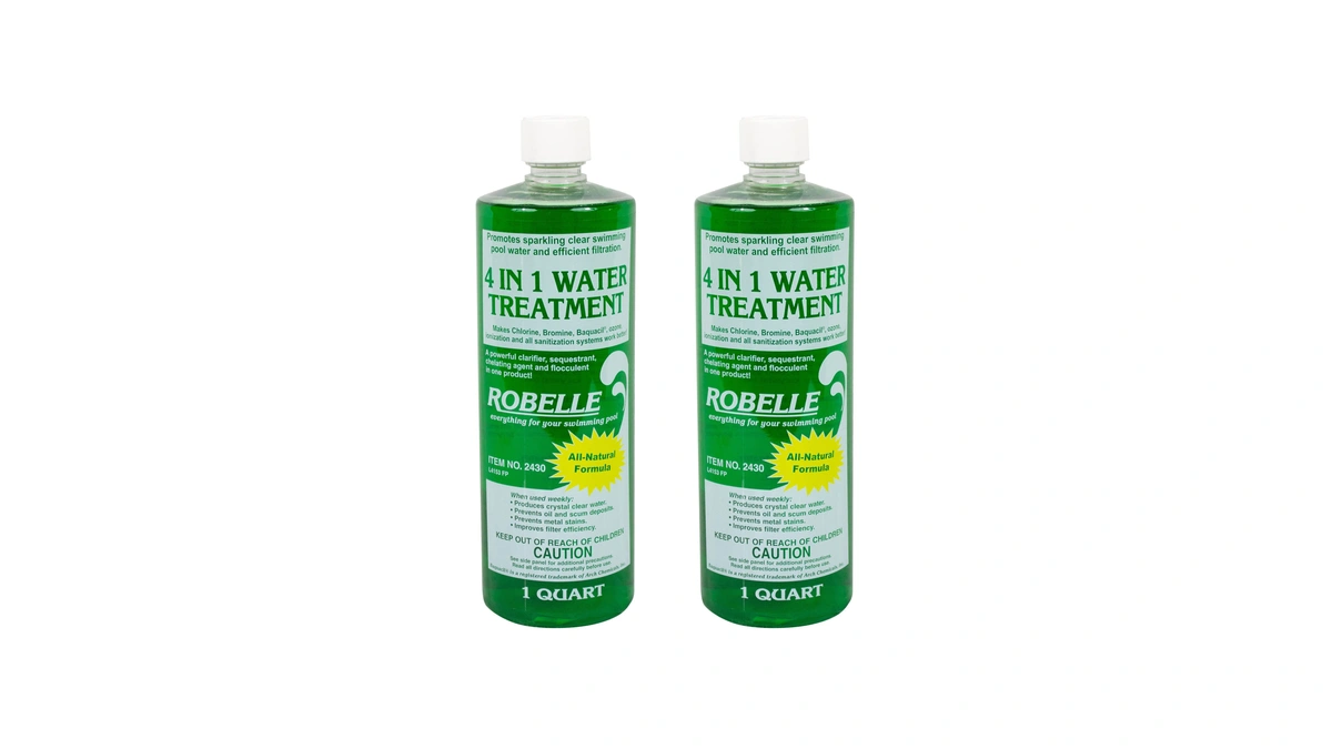 Robelle 1-quart 2-pack Concentrated 4-in-1 Pool Clarifier, Made In Usa