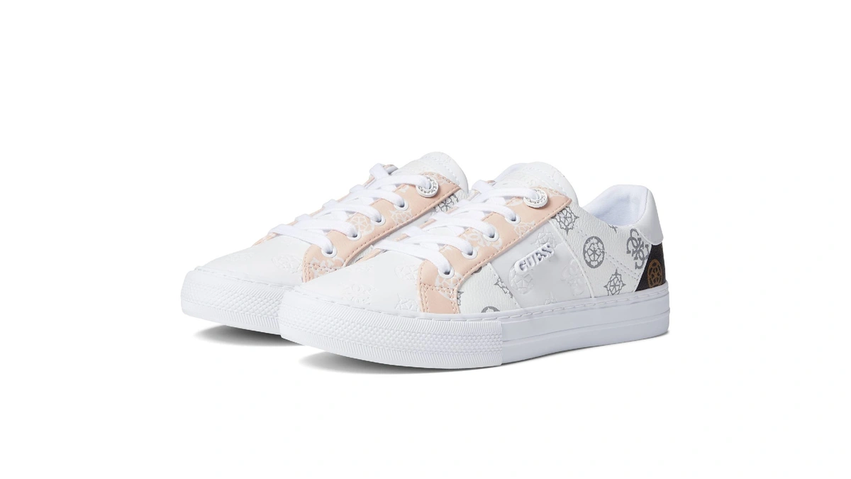 Guess Womens Loven Sneaker, White/pink 680, 8.5 Us