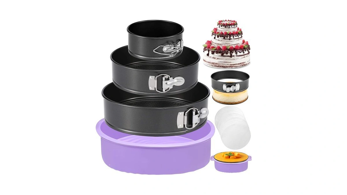 Hikolvol Springform Pan Set Of 3 Nonstick Spring Form Pan