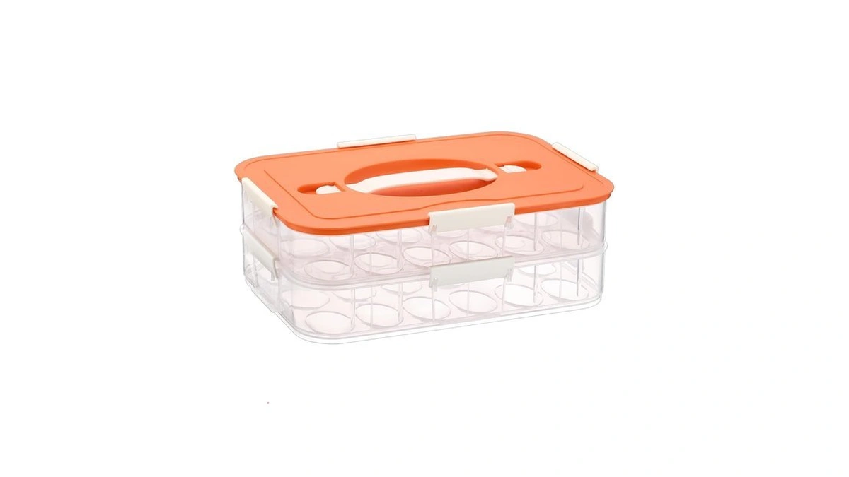Btsky Deviled Egg Platter With Lid, 2-layer 36 Slots Deviled