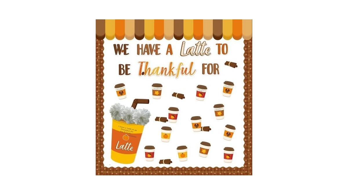 Beyumi Thanksgiving Latte Bulletin Board - 81pcs We Have A