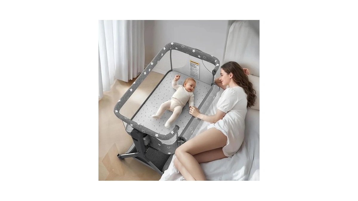 Biusikan 3 In 1 Baby Bassinet, Rocking Bassinet Bedside Sleeper