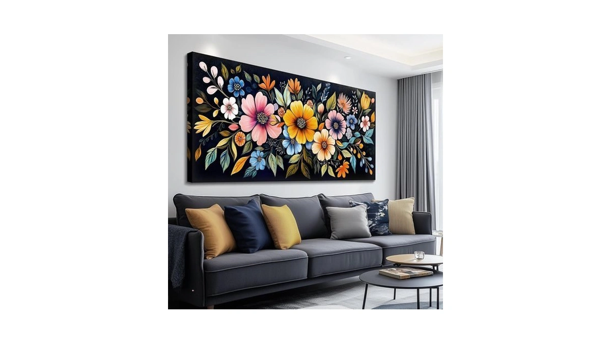 Wlwbinting Flowers Wall Art For Bedroom Large Canvas Wall Decor