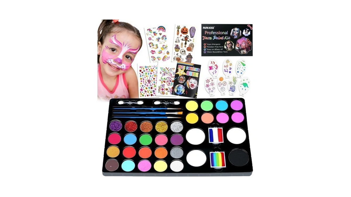 Qianra Face Painting Kits For Kids Non-toxic And Hypoallergenic Face